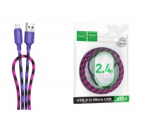 Кабель USB - MicroUSB HOCO X116 Meridian (фиолетовый градиент)