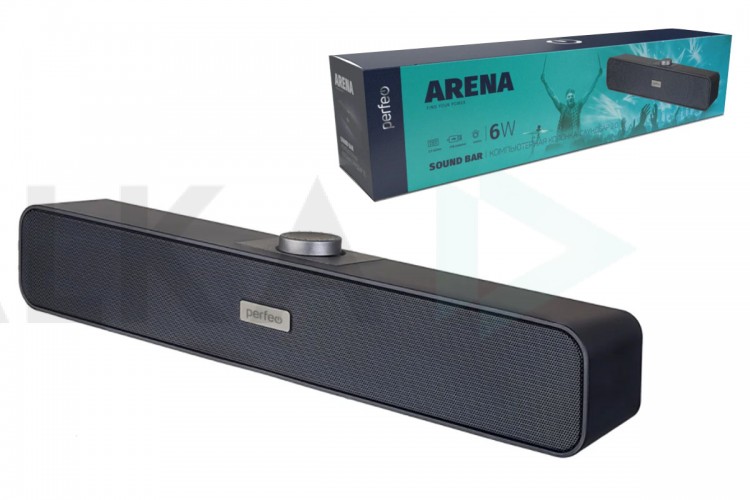 Колонка-саундбар Perfeo "ARENA", мощность 6 Вт, USB, "графит" PF_A4437 (У)