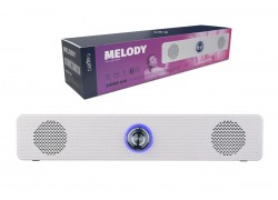 Колонка-саундбар Perfeo "MELODY", мощность 6 Вт, USB, пластик, белый PF_A4339 (У)