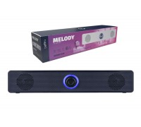 Колонка-саундбар Perfeo "MELODY", мощность 6 Вт, USB, пластик, черный PF_A4435