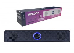 Колонка-саундбар Perfeo "MELODY", мощность 6 Вт, USB, пластик, черный PF_A4435