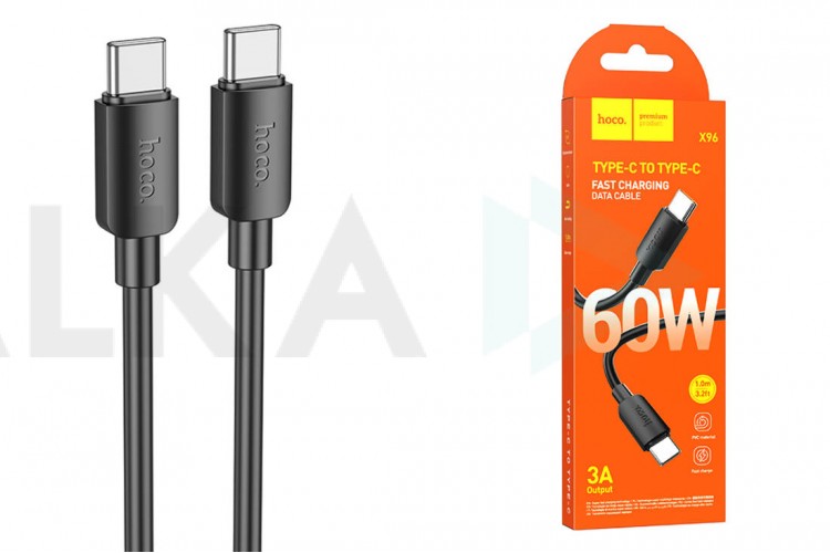 Кабель USB Type-C - USB Type-C HOCO X96 PD60W (черный) 1м