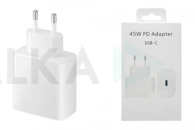 Сетевое зарядное устройство USB-C Samsung PD Adapter 45W (or.) (белый)