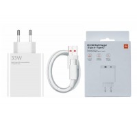 Сетевое зарядное устройство USB + кабель Type-C Xiaomi Redmi 33W (белый)