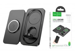 Беспроводное зарядное устройство 3 в 1 HOCO CQ13 Triumph 3-in-1 travel folding wireless быстрая зарядка (черный)