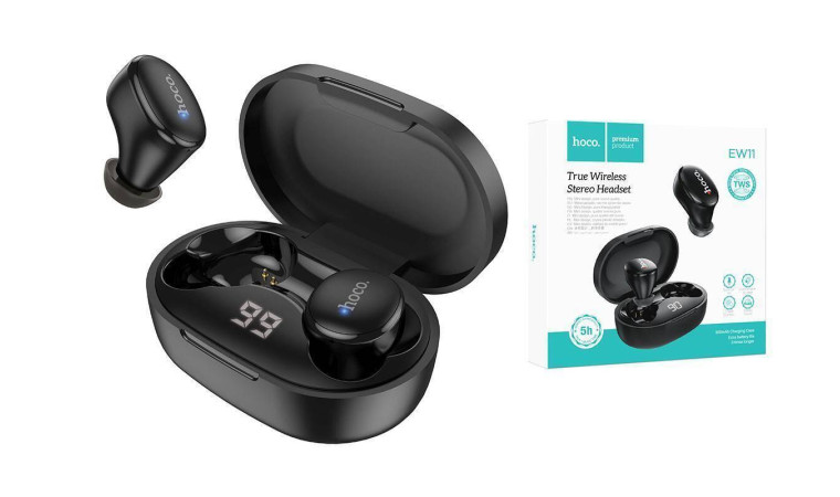 Наушники вакуумные беспроводные HOCO EW11 Melody true wireless BT headset Bluetooth (черный)
