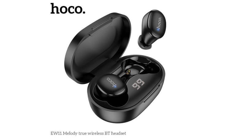 Наушники вакуумные беспроводные HOCO EW11 Melody true wireless BT headset Bluetooth (черный)