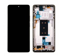 Дисплей для Xiaomi 11T (21081111RG) в сборе с тачскрином + рамка (черный) 100%