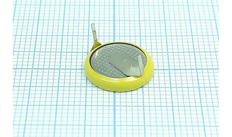 Батарейка CMOS CR1220 под пайку с загнутыми контактами с разных сторон Батарейка CMOS CR1220 под пайку с загнутыми контактами с разных сторон