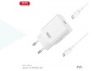 Сетевое зарядное устройство USB-C + кабель Type-C-Type-C XOL126 USB-C PD20W Fast Charger