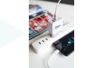 Сетевое зарядное устройство USB + USB-C + кабель Lightning - Type-C More choice NC71Si 3.0A PD 20W+QC3.0 быстрая зарядка (White)