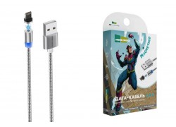 Кабель USB - Lightning More choice K61Si нейлон 2.4A Magnetic1м (Dark Grey)