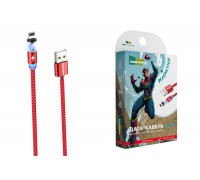 Кабель USB - Lightning More choice K61Si нейлон 2.4A Magnetic 1м (Red)