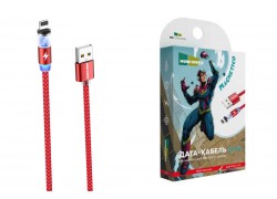 Кабель USB - Lightning More choice K61Si нейлон 2.4A Magnetic 1м (Red)