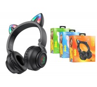 Наушники мониторные беспроводные BOROFONE BO18 Cat ear wireless headset Bluetooth (черный)