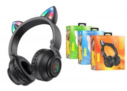 Наушники мониторные беспроводные BOROFONE BO18 Cat ear wireless headset Bluetooth (черный)