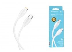 Кабель USB Type-C - Lightning BOROFONE BX19 PD (белый) 3м