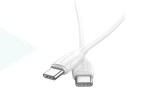 Кабель USB Type-C - USB Type-C BOROFONE BX19, PD60W (белый) 1м