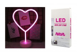 Светильник настольный LED Сердце розовый