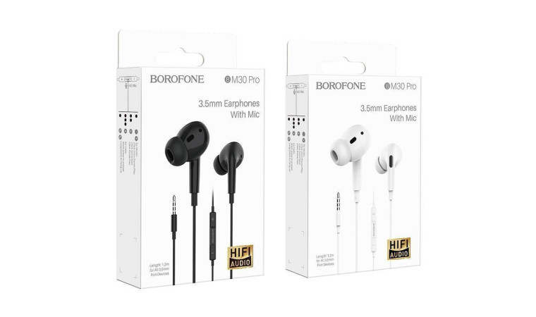 Наушники вакуумные проводные BOROFONE BM30 Pro (белый) Наушники вакуумные проводные BOROFONE BM30 Pro (белый)
