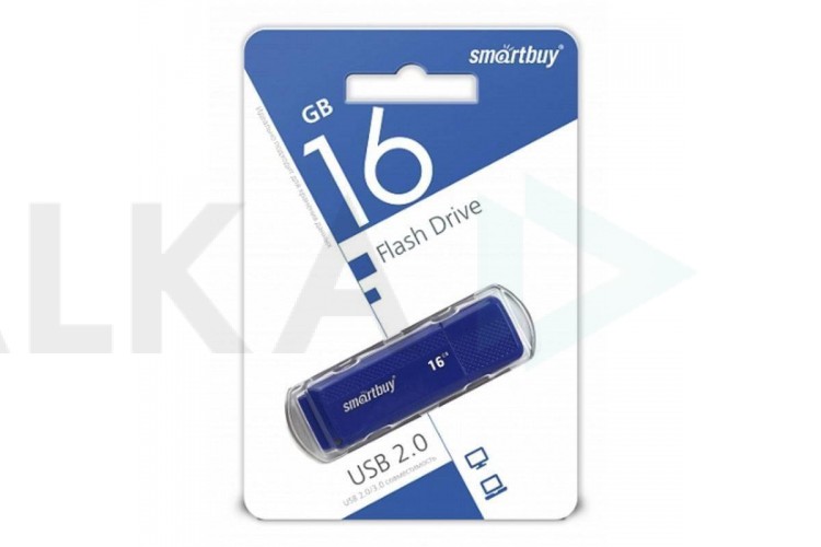 Флешка USB 2.0 Smartbuy 16GB Dock Blue (SB16GBDK-B)