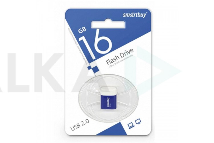 Флешка USB 2.0 Smartbuy 16GB LARA Blue (SB16GBLARA-B)