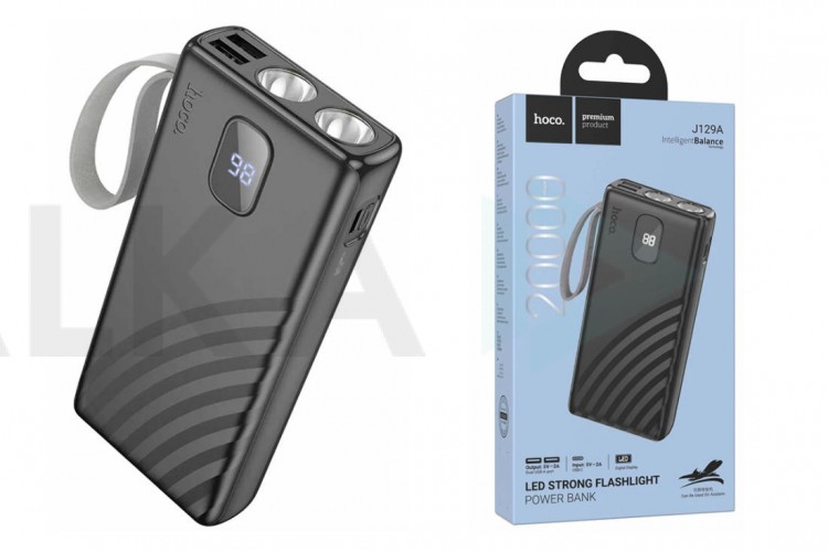Универсальный дополнительный аккумулятор Power Bank HOCO J129A (20000 mAh) (черный)