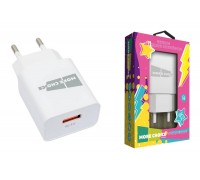 Сетевое зарядное устройство USB More choice NC52QC 3.0A QC3.0 быстрая зарядка (White)