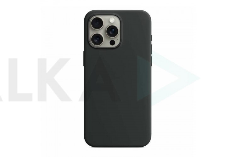 Чехол для iPhone 13 (6,1) MagSafe силиконовый с анимацией в цвет чехла на экране Midnight (черный)