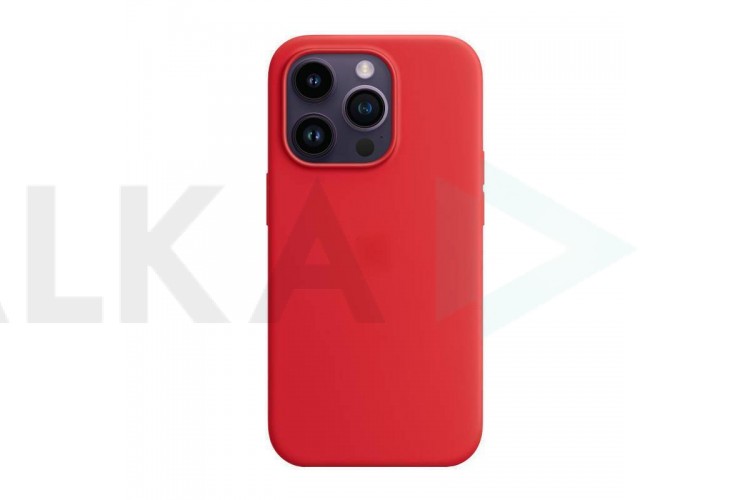 Чехол для iPhone 13 (6,1) MagSafe силиконовый с анимацией в цвет чехла на экране Red  (красный)