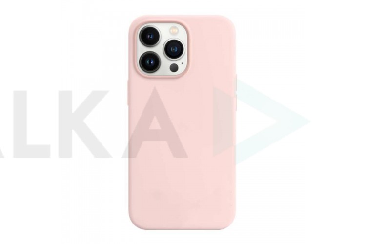 Чехол для iPhone 13 (6,1) MagSafe силиконовый с анимацией в цвет чехла на экране PinkPomelo (розовое помело)