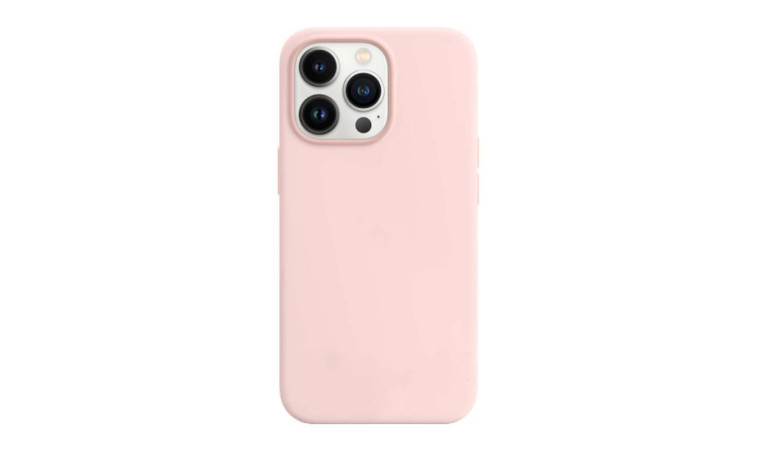 Чехол для iPhone 13 (6,1) MagSafe силиконовый с анимацией в цвет чехла на экране PinkPomelo (розовое помело)