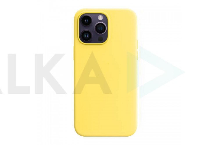 Чехол для iPhone 13 (6,1) MagSafe силиконовый с анимацией в цвет чехла на экране Lemon Zest (лимонная цедра)