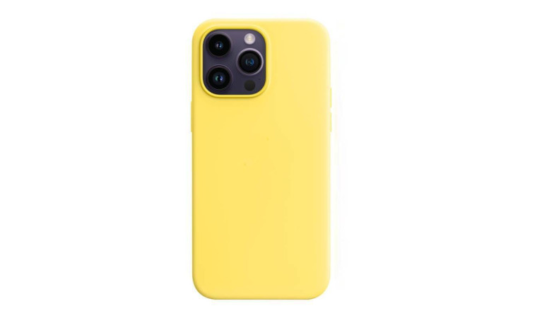 Чехол для iPhone 13 (6,1) MagSafe силиконовый с анимацией в цвет чехла на экране Lemon Zest (лимонная цедра)