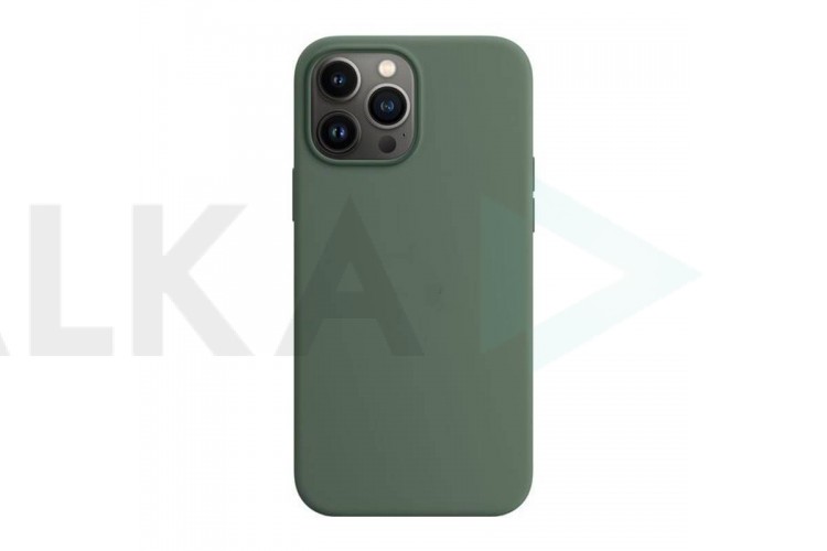 Чехол для iPhone 13 (6,1) MagSafe силиконовый с анимацией в цвет чехла на экране Eucalyptus (Эвкалипт)