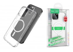 Чехол для телефона iPhone 15 HOCO Magnetic series airbag anti-fall (прозрачный) 