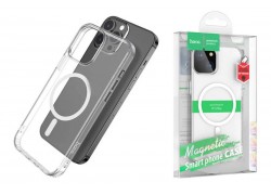 Чехол для телефона iPhone 15 Pro HOCO Magnetic series airbag anti-fall (прозрачный) 