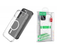 Чехол для телефона iPhone 15 Plus HOCO Magnetic series airbag anti-fall (прозрачный) 