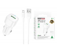 Автомобильное зарядное устройство BOROFONE BZ34  BZ34 Cloud QC3.0 с одним портом QC3.0 (Micro) (белый)