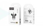 Наушники вакуумные проводные HOCO M55 Memory sound wire control earphones with mic (черный)