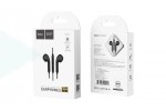Наушники вакуумные проводные HOCO M55 Memory sound wire control earphones with mic (черный)