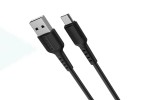 Кабель USB - MicroUSB BOROFONE BX16 2A (черный) 1м