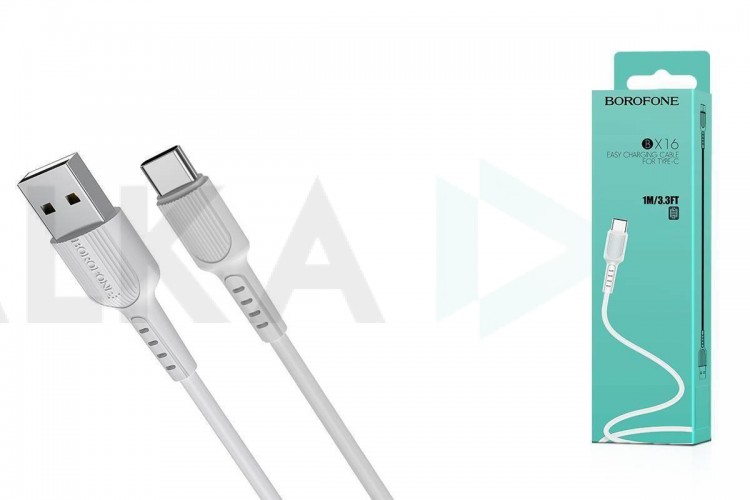 Кабель USB - USB Type-C BOROFONE BX16, 2A (белый) 1м
