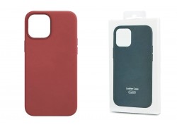 Чехол для iPhone 12 Pro Max (6,7) Leather Case (розовый пион)