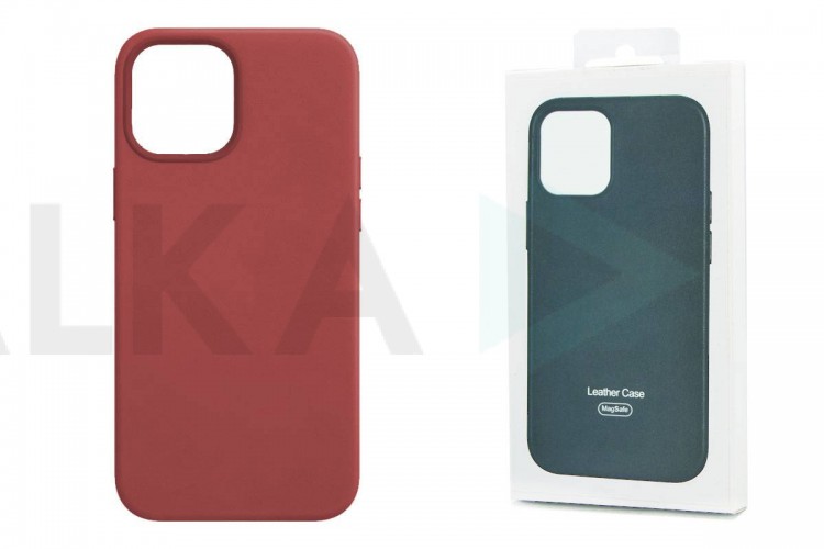 Чехол для iPhone 12 Pro Max (6,7) Leather Case (розовый пион)