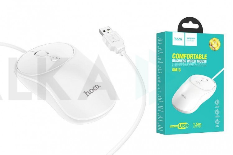 Мышь проводная Hoco GM13 Esteen business wired mouse black