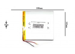 Универсальный аккумулятор 103x100x3 3.7V 6000mAh (03100100P)