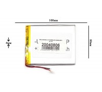 Универсальный аккумулятор 100x80x4 3.7V 6000mAh (4080100P)