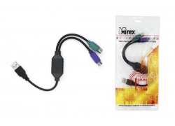 Переходник Mirex USB AM - 2 x PS/2 (13700-USBAMPS2 )