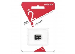 Карта памяти microSDHC Smartbuy 2 GB (class 4) без адаптера (SB2GBSD-00)